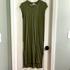 GUC Madewell muscle tee midi high low dress S